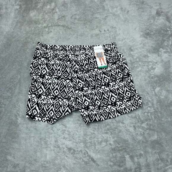 Wildfox Womens XL Black & White Geometric Print Shorts 5" Inseam d0045 - Picture 7 of 8